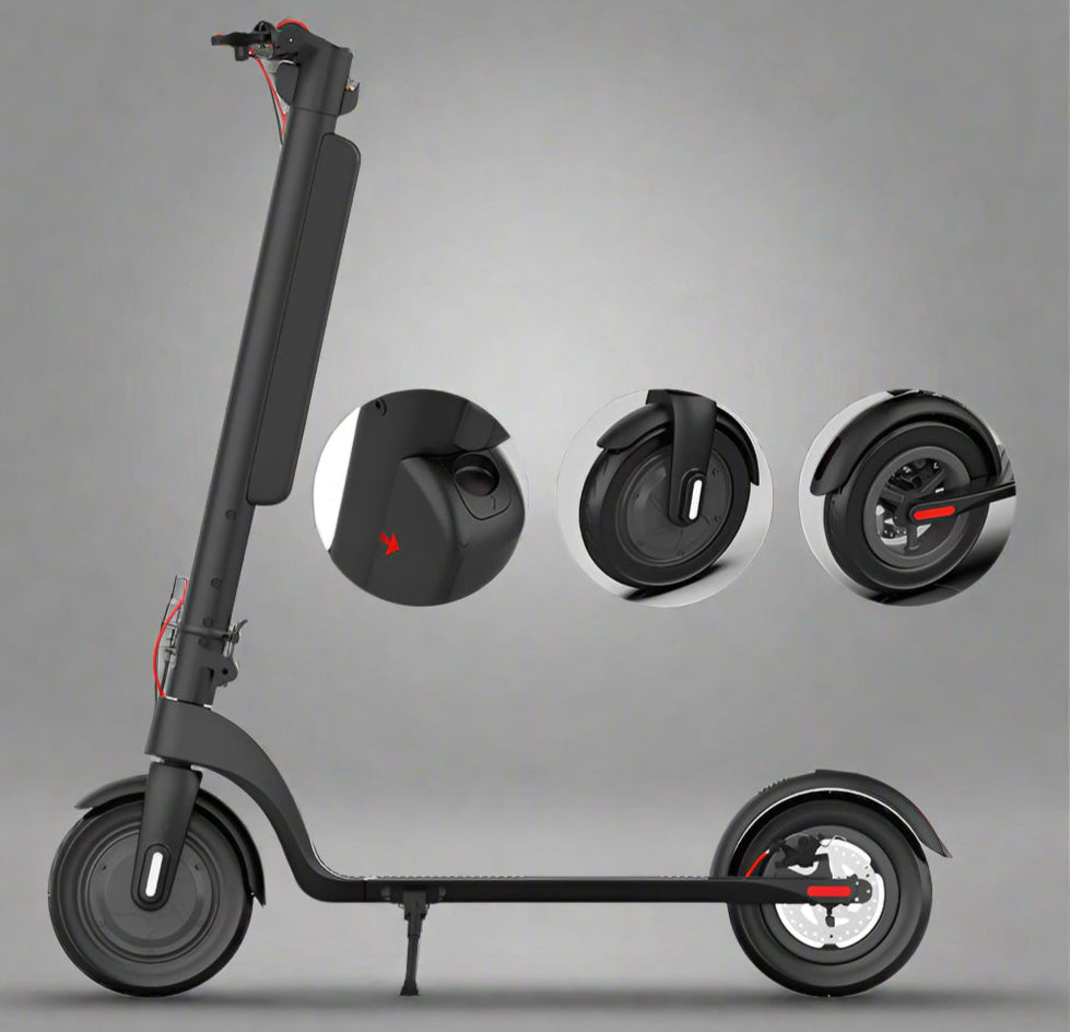 Folding e-scooter for adult model X8-350w with removable lithium battery - Fedeli Ebikes