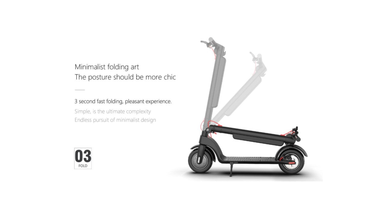 Folding e-scooter for adult model X8-350w with removable lithium battery - Fedeli Ebikes