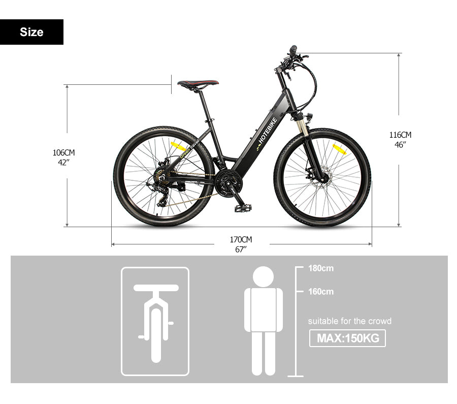 Traditional City Slicker Step-Through E-Bike – Model A5AH26: Ride in Style and Comfort