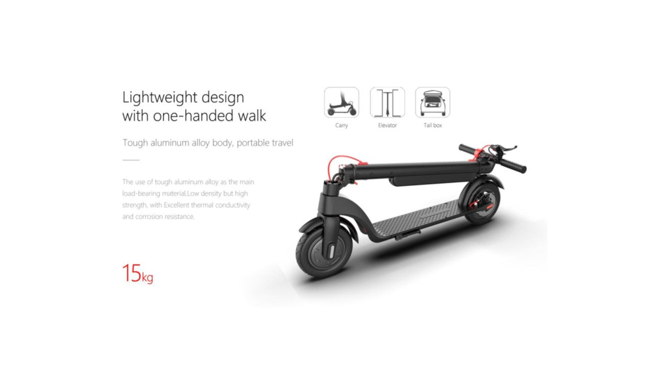 Folding e-scooter for adult model X8-350w with removable lithium battery - Fedeli Ebikes