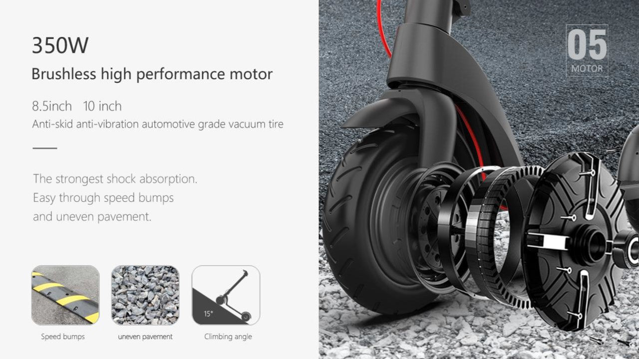 Folding e-scooter for adult model X8-350w with removable lithium battery - Fedeli Ebikes