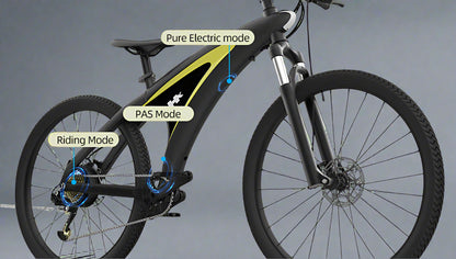100km range 9 speed mountain electric hybrid bike model Q5 - Fedeli Ebikes