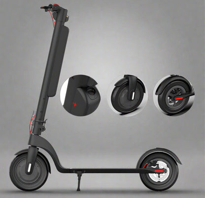 Folding e-scooter for adult model X8-350w with removable lithium battery - Fedeli Ebikes