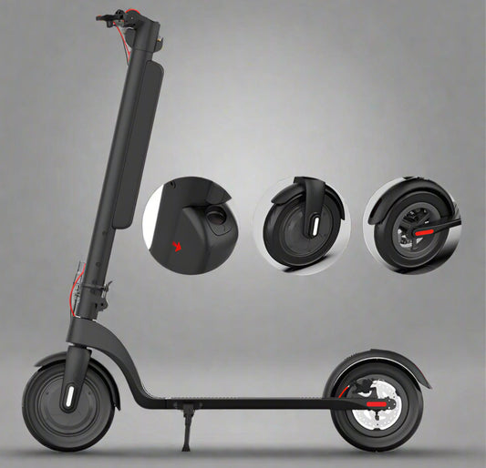 Folding e-scooter for adult model X8-350w with removable lithium battery - Fedeli Ebikes