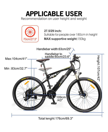 Full suspension mountain e-bike-model: A6AH27.5-S - Fedeli Ebikes