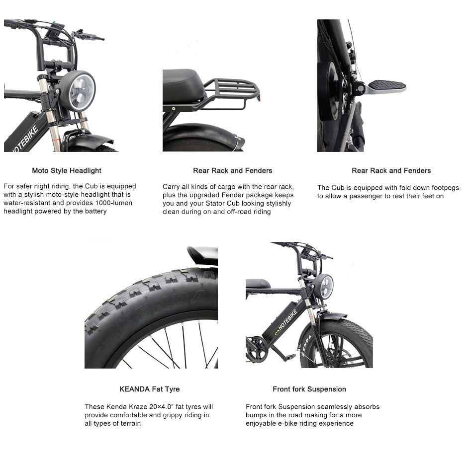 Powerful Performance Adapt to All terrain Fat tyre road ebike 20 inch-Model S731 - Fedeli Ebikes