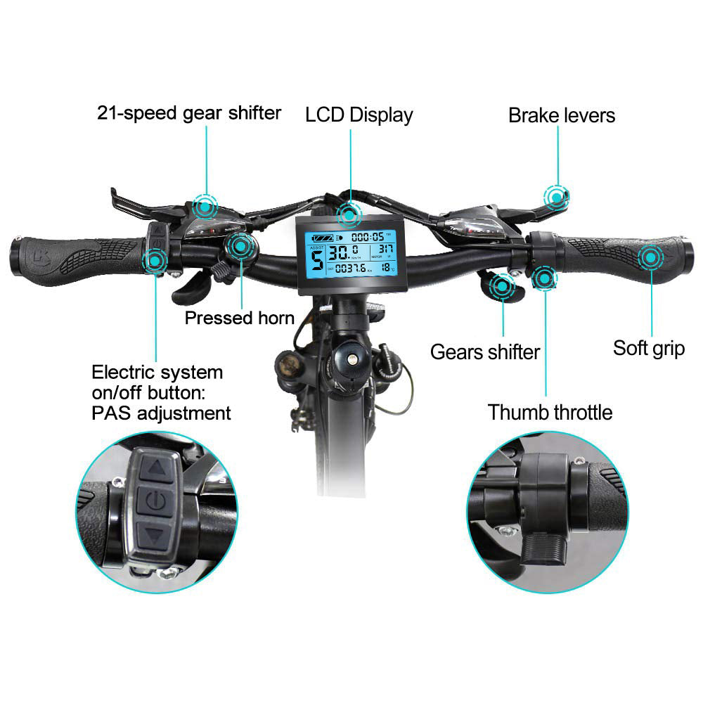 Experience speed like never before with the A6AD26 electric bike! 48v 500w - Fedeli Ebikes