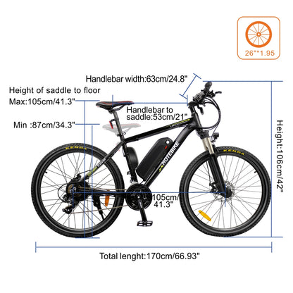 Experience speed like never before with the A6AD26 electric bike! 48v 500w - Fedeli Ebikes
