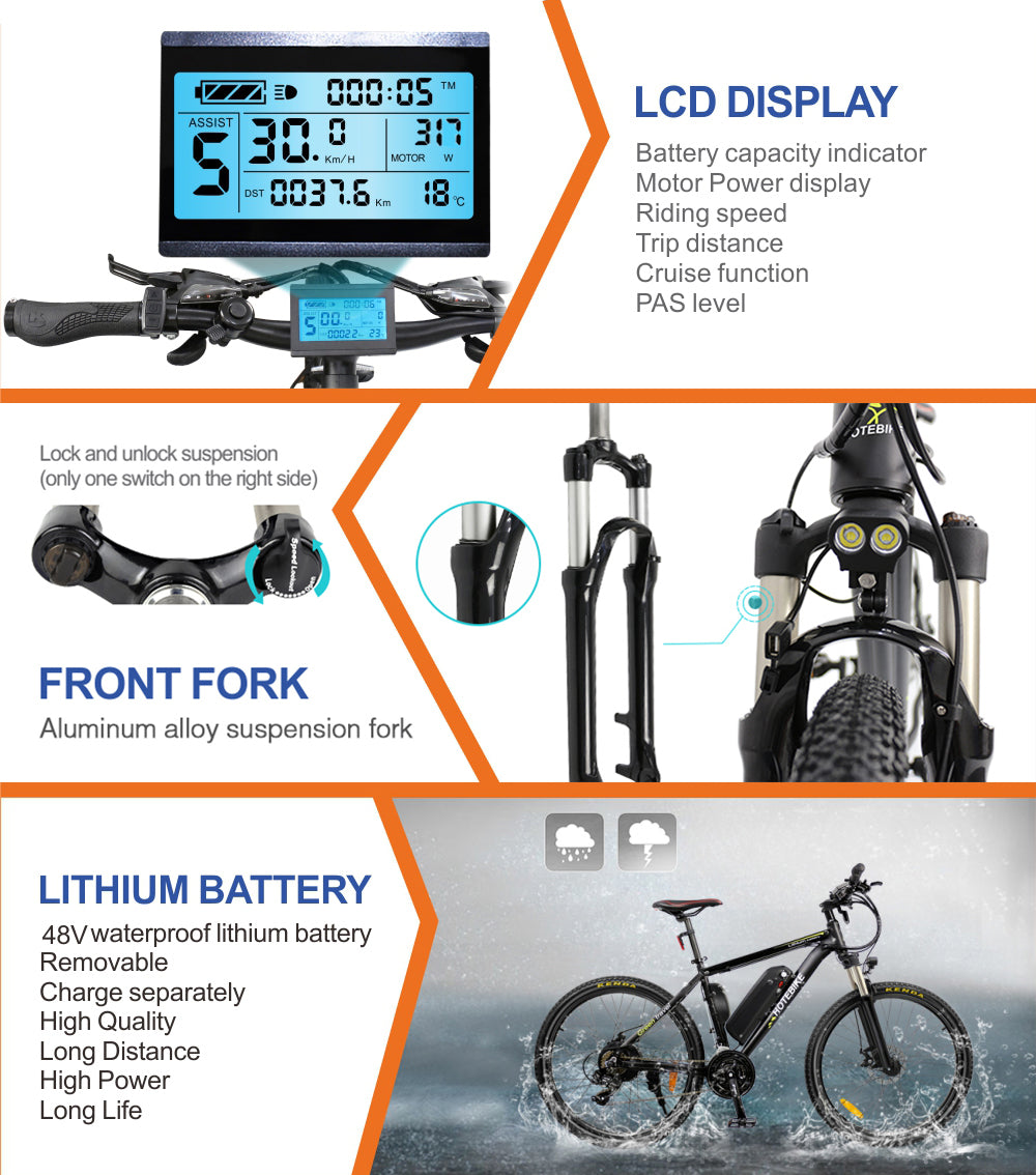 Experience speed like never before with the A6AD26 electric bike! 48v 500w - Fedeli Ebikes