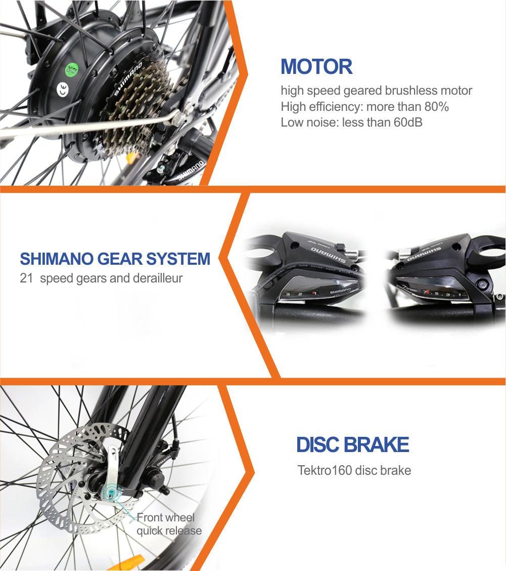 Experience speed like never before with the A6AD26 electric bike! 48v 500w - Fedeli Ebikes
