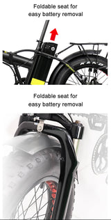 Conquer Any Terrain with the Model A7AM20 Folding Fat Tyre Electric Bike - Fedeli Ebikes