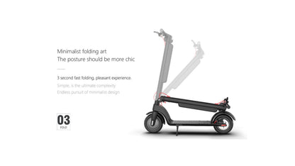 Folding e-scooter for adult model X8-350w with removable lithium battery - Fedeli Ebikes