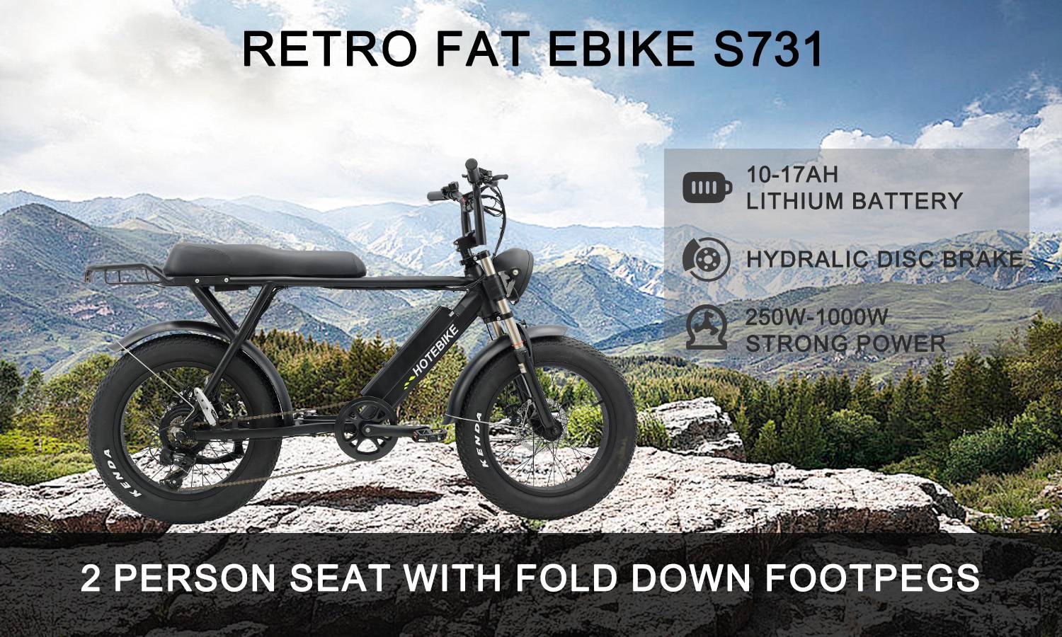 Powerful Performance Adapt to All terrain Fat tyre road ebike 20 inch-Model S731 - Fedeli Ebikes