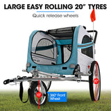 TAG-ALONG Pet & Cargo Jogger Bike Trailer, Pull Behind Bicycle Trailer Carrier Stroller, Blue - Fedeli Ebikes