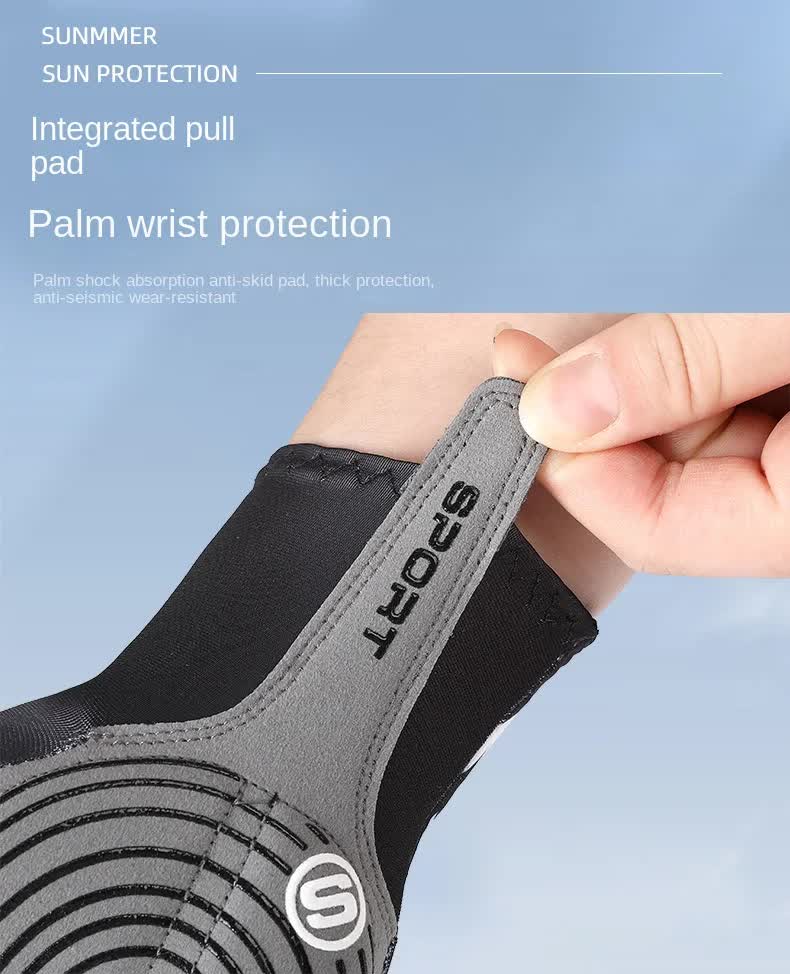 Size L Red Breathable Half-Finger Cycling Gloves - Anti-Slip, Shockproof, and Durable for Men & Women