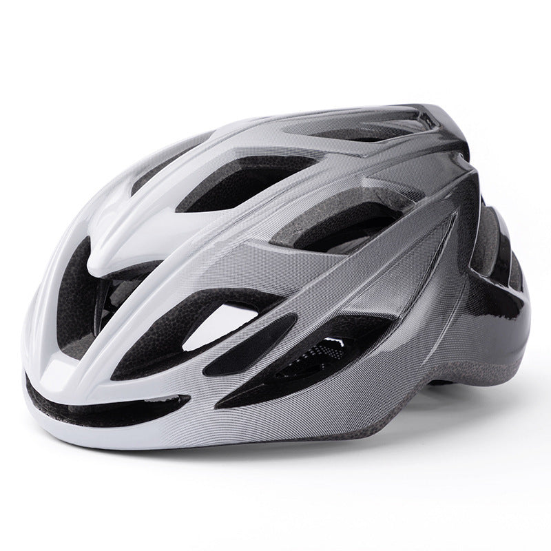 White And Black Gradient Lightweight Adult Bicycle Helmet - Adjustable Fit Road & Mountain Bike Safety Headgear (57-62cm) - Fedeli Ebikes