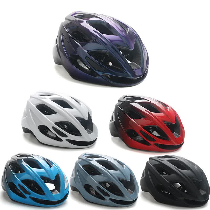 White And Black Gradient Lightweight Adult Bicycle Helmet - Adjustable Fit Road & Mountain Bike Safety Headgear (57-62cm) - Fedeli Ebikes