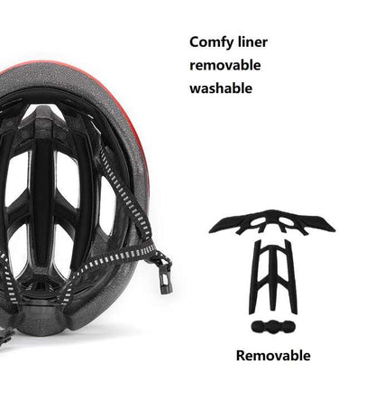 Blue And Black Gradient Lightweight Adult Bicycle Helmet - Adjustable Fit Road & Mountain Bike Safety Headgear (57-62cm)