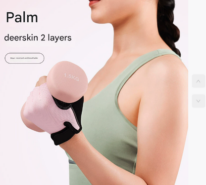 XL Purple Women's Summer Cycling Gloves - Breathable Half-Finger Non-Slip Fitness Training Gloves for Weightlifting