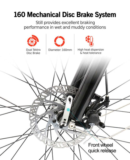 Mountain E-bike power, style, and efficiency in One Ride, rear hub motor-model: A6AB26 - Fedeli Ebikes
