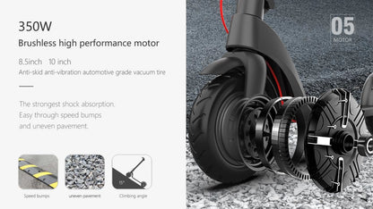 Folding e-scooter for adult model X8-350w with removable lithium battery - Fedeli Ebikes