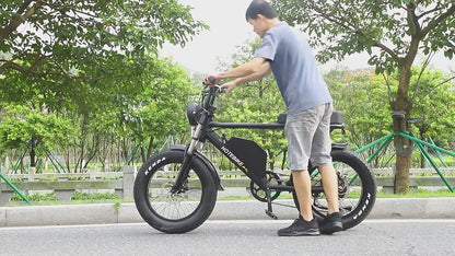 HOTEBIKE S731- 20 Inch Fat Tire Electric Bike – 350W/500W Motor, 48V Battery